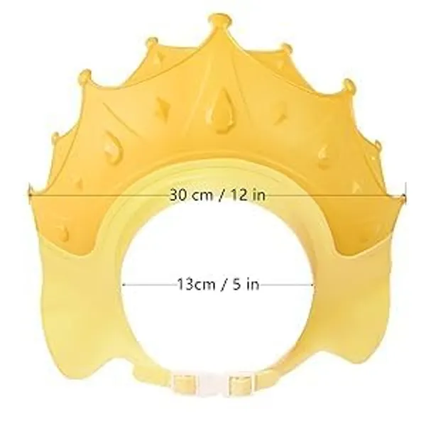 Yellow_Adjustable_Silicone_Crown_Baby_Shower_Cap_(20_X_12_X_8_Cm)