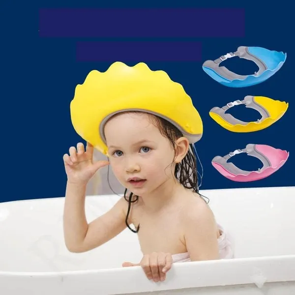 Yellow_Adjustable_Silicone_Crown_Baby_Shower_Cap_(23_X_25_X_4.5_Cm)