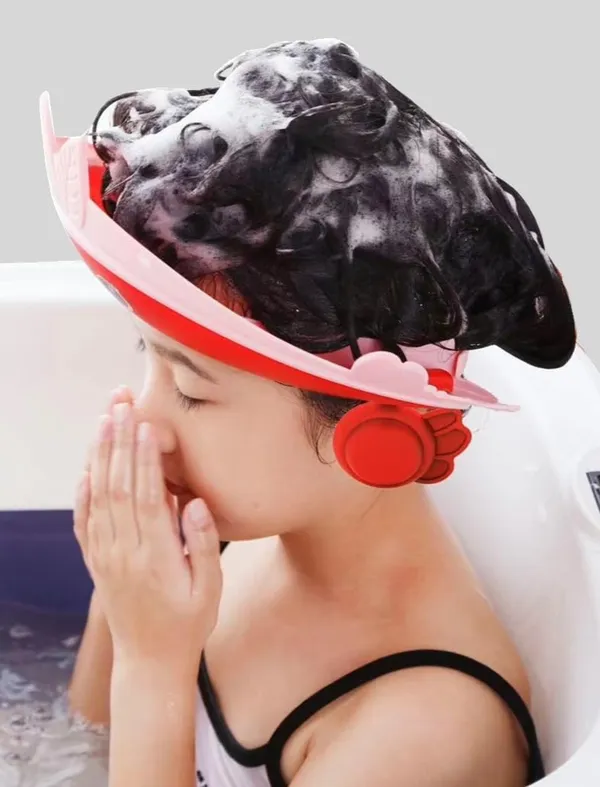 Red_Adjustable_Silicone_Crown_Baby_Shower_Cap_(29_X_31_X_3_Cm)