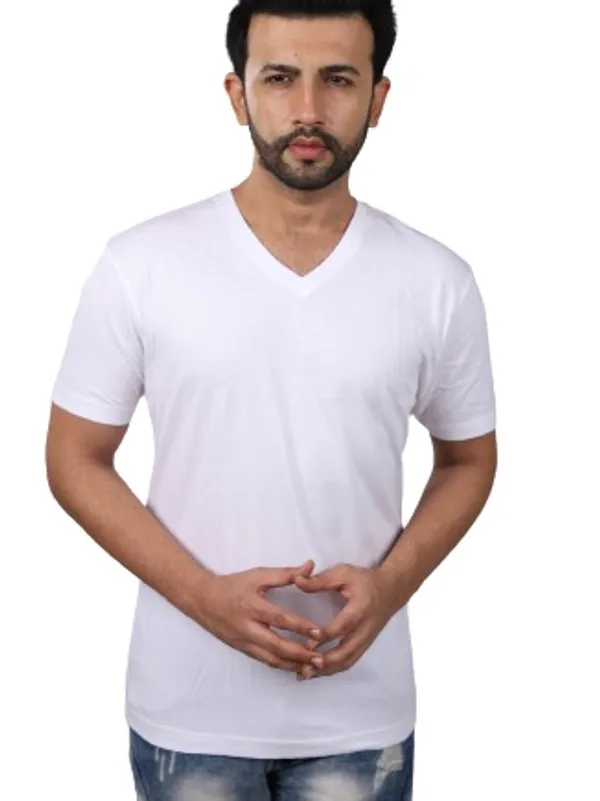 GSM_160_White_100%_Cotton_V_Neck_Undershirt_For_Men_Victor