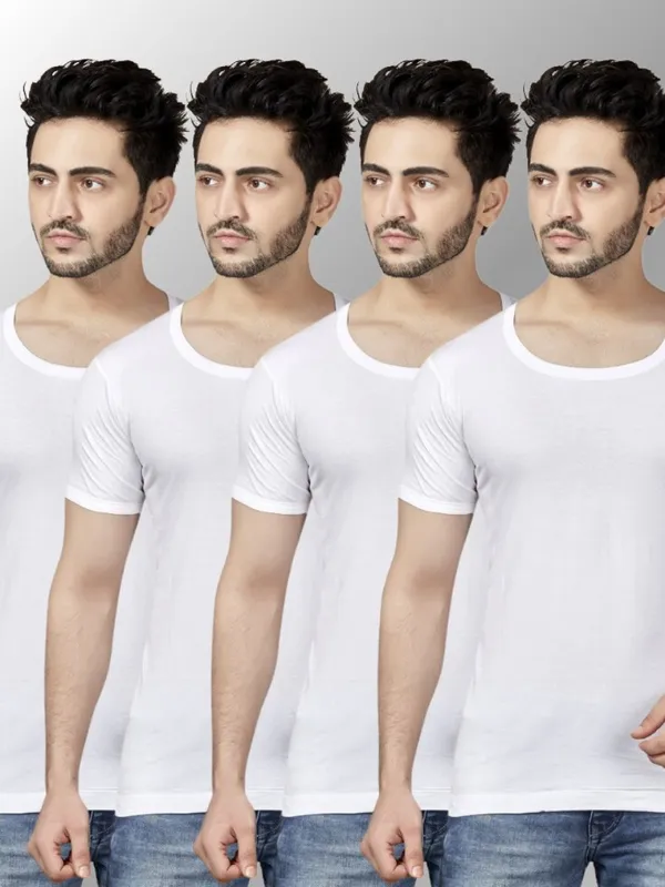 Pack_Of_4_Jetzie_White_100%_Cotton_Sleeved__Indian_Vest