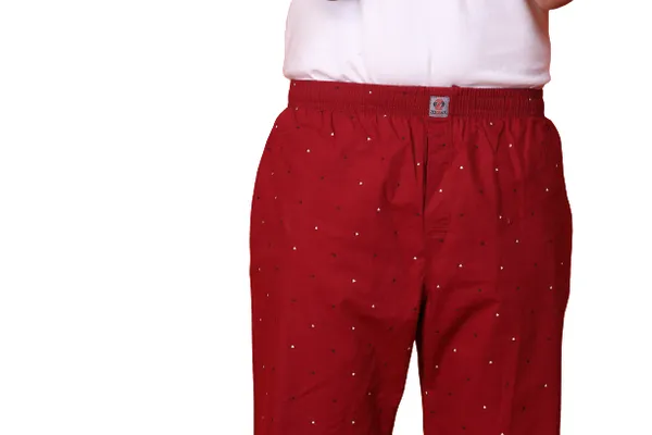 Red_Garnet_100%_Madras_Cotton_Lounge_Wear_Pyjamas_For_Men