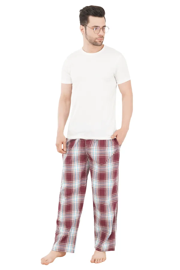 Purple_Aubergine_100%_Madras_Cotton_Lounge_Wear_Pyjamas_For_Men