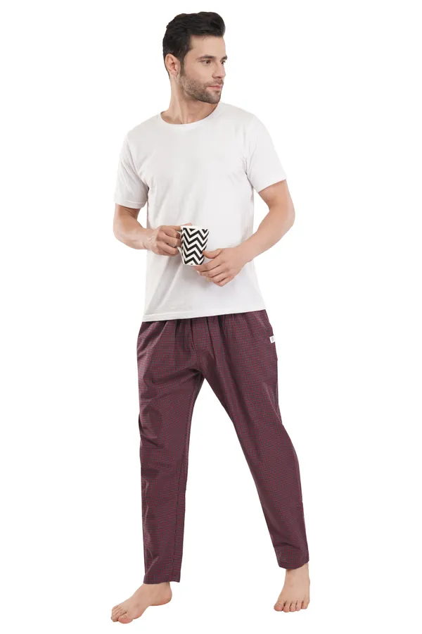 Red_Jamaica_100%_Madras_Cotton_Lounge_Wear_Pyjamas_For_Men