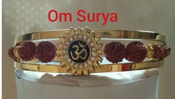 Rudraksha_Kadas_American_Diamond_Gold_Plated_Meena_Om_Sun_Cuff_Kada_Bracelet_for_Men-BR-M101