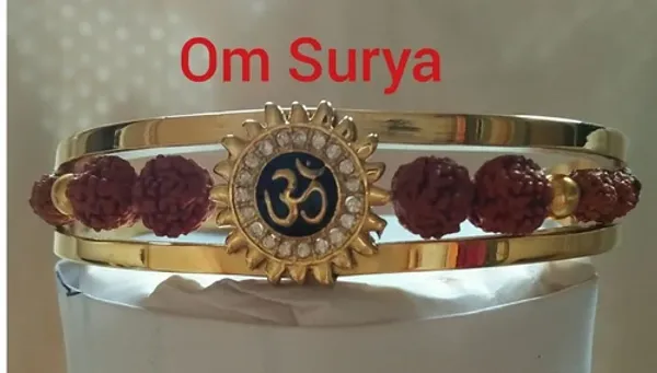 Rudraksha_Kadas_American_Diamond_Gold_Plated_Meena_Om_Sun_Cuff_Kada_Bracelet_for_Men-BR-M101