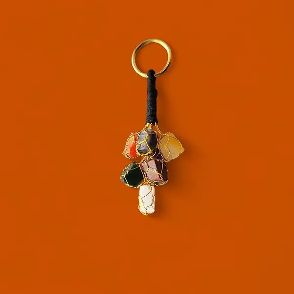 Natural_7_Chakra_Raw_Stone_Keychain/Hanger_For_Car_Bike_Home_Office_Locker_Key_Use_It_As_Car_Hanger_Wall_Hanger_Or_Door_Hanger
