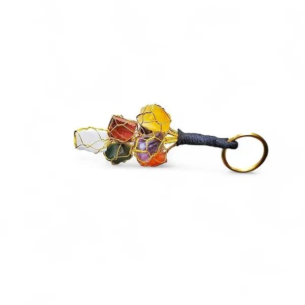 Natural_7_Chakra_Raw_Stone_Keychain/Hanger_For_Car_Bike_Home_Office_Locker_Key_Use_It_As_Car_Hanger_Wall_Hanger_Or_Door_Hanger