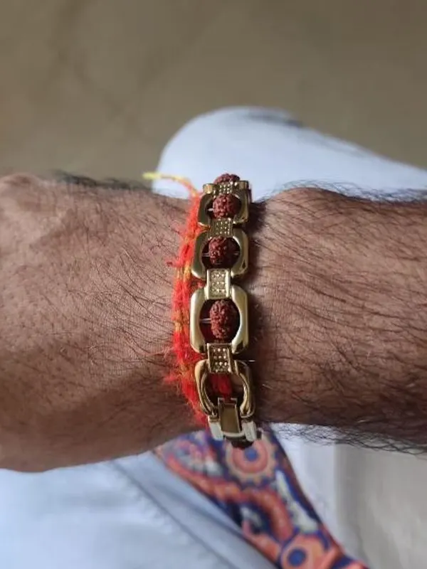 Rudraksha_Gold-Plated_Bracelet