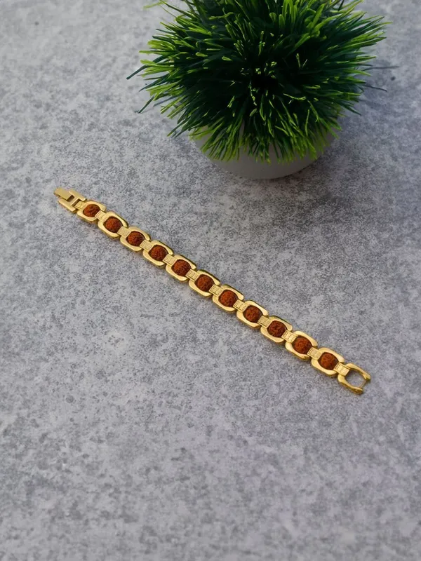 Rudraksha_Gold-Plated_Bracelet