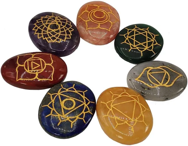 7_Chakra_Symbol_Engraved_Set_Healing_Gemstone_for_Reiki,_Healing,_Crystal_Healing_Seven_Chakra_Set_Zubi_Coin