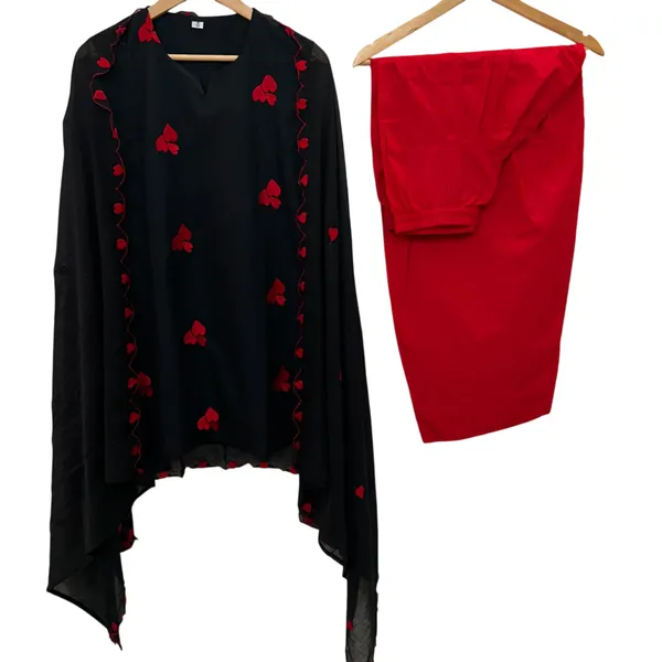 Black_&_Red_Heart_Embroidered_3-Piece_Farshi_Suit_Set