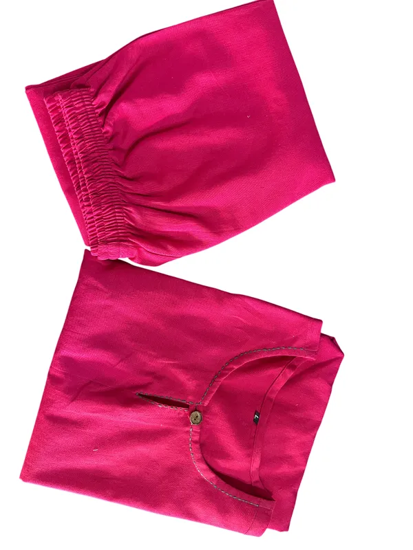 Cut_Sleeves_Cotton_Flex_Pink_Kurti_Plazo_Set