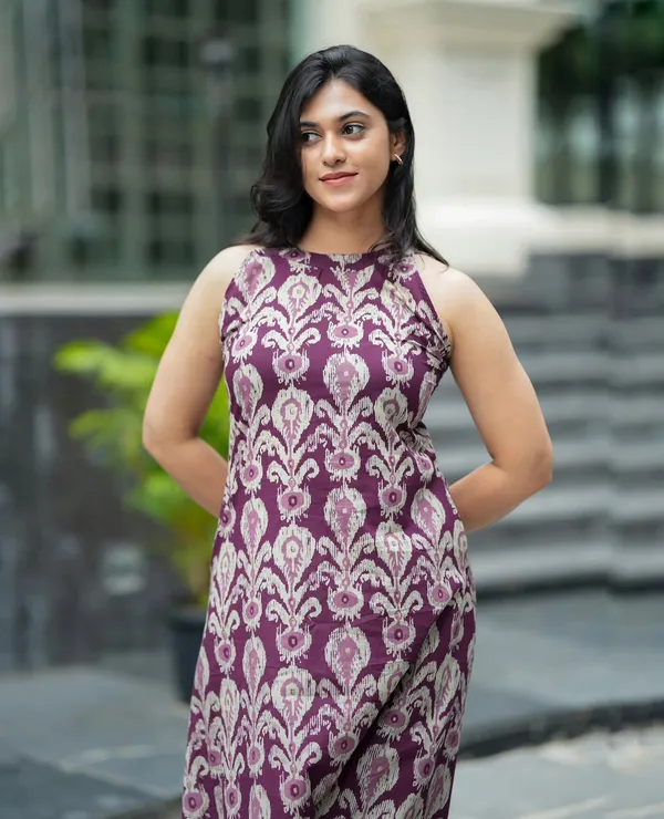 Aline_Halter_Neck_Wine_Kurti_Plazo