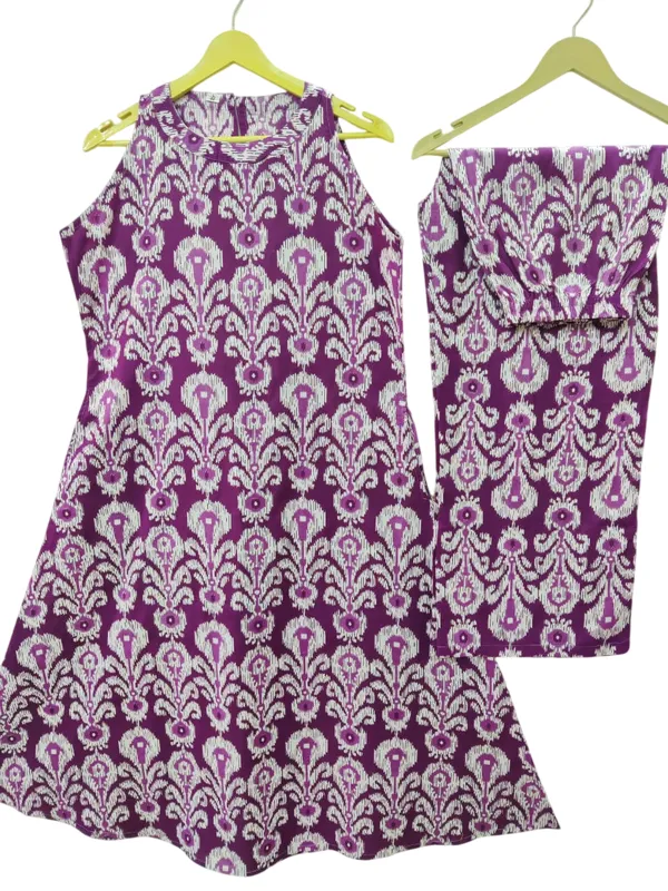 Aline_Halter_Neck_Wine_Kurti_Plazo