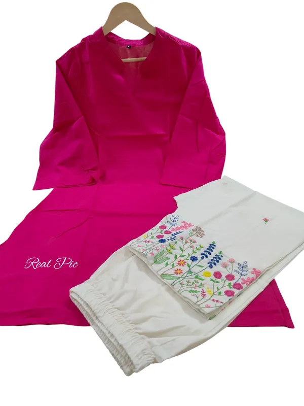 Embroidery_Work_Magenta_Farshi_Pant_Set