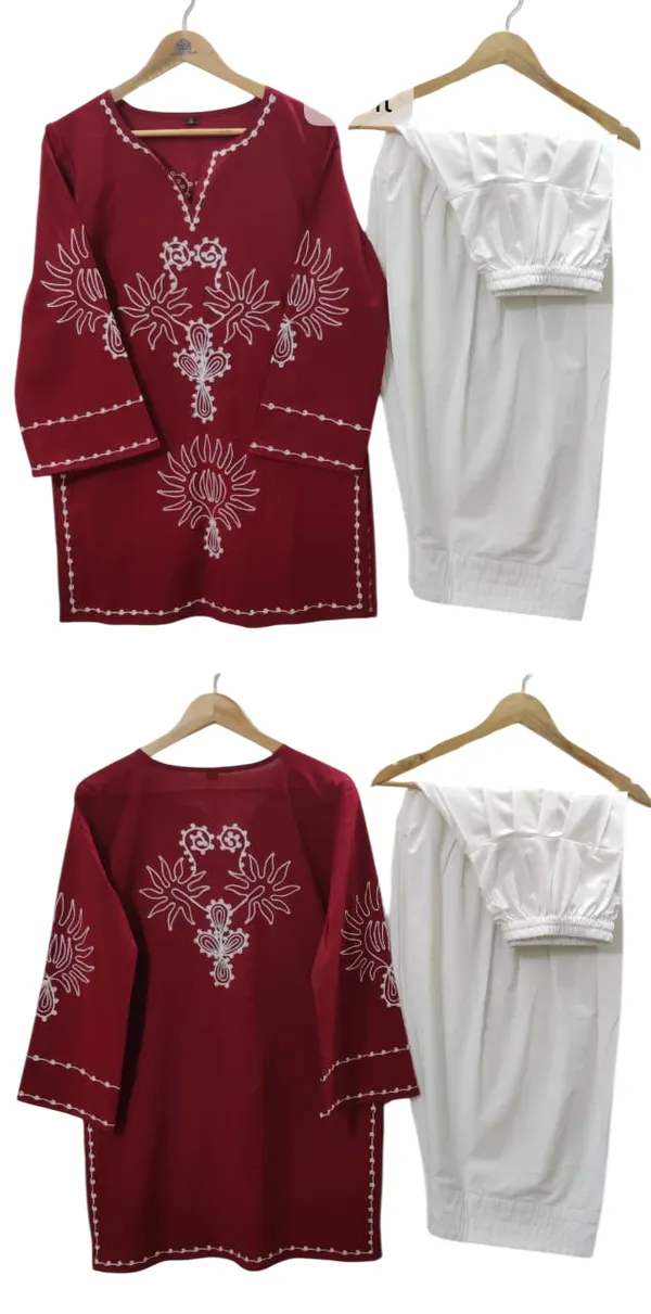 Embroidery_Work_Maroon_Farshi_Salwar_Set