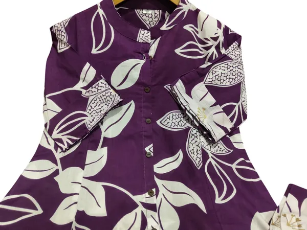 Printed_Cotton_Purple_Kurti_Plazo_Set