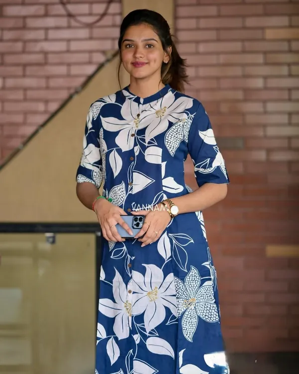 Printed_Cotton_Blue_Kurti_Plazo_Set