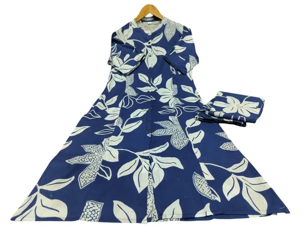 Printed_Cotton_Blue_Kurti_Plazo_Set