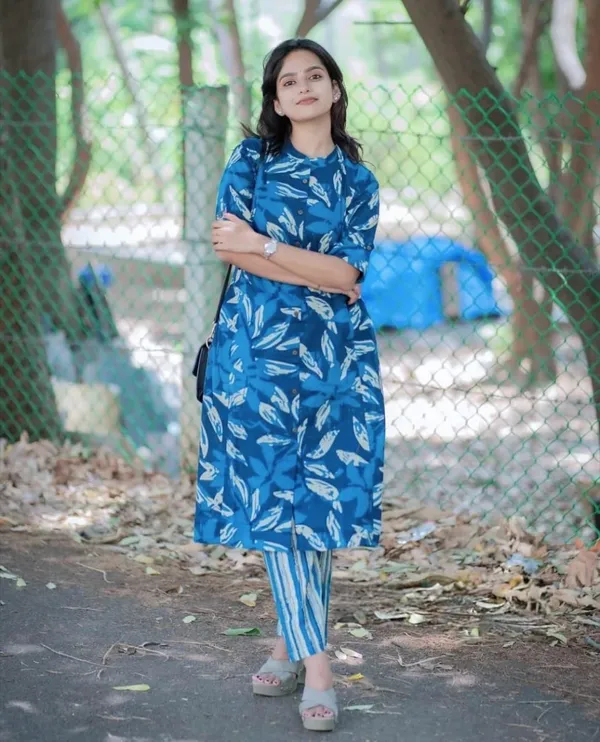 A_Line_Printed_Blue_Cotton_Co_ord_Set