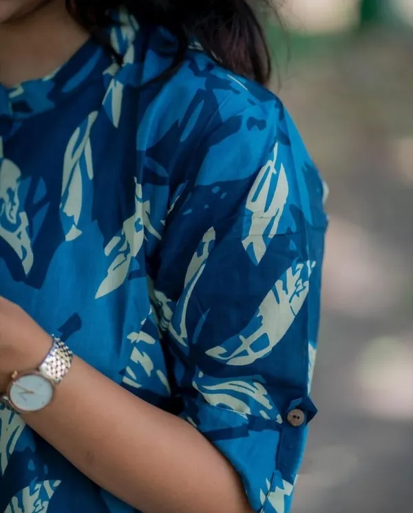 A_Line_Printed_Blue_Cotton_Co_ord_Set