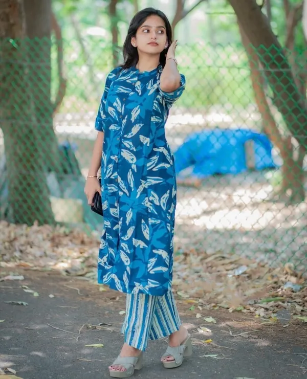 A_Line_Printed_Blue_Cotton_Co_ord_Set