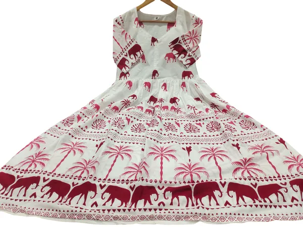 Printed_Cream_Cotton_Middi_Gown