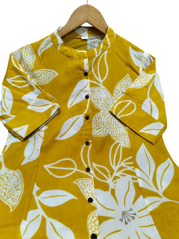 Printed_Cotton_Yellow_Kurti_Plazo_Set