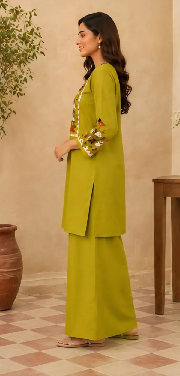 Embroidery_Work_Lime_Cotton_Co_ord_Set