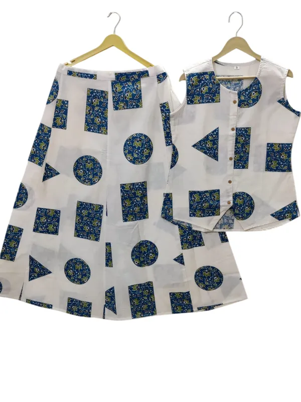 Printed_White_Color_Cotton_Skirt_Top