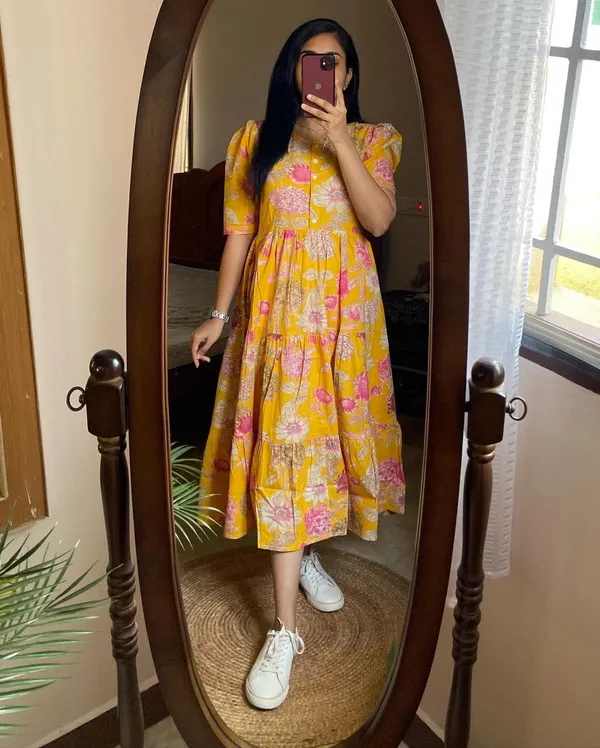 Yellow_Cotton_Kurti_For_Women