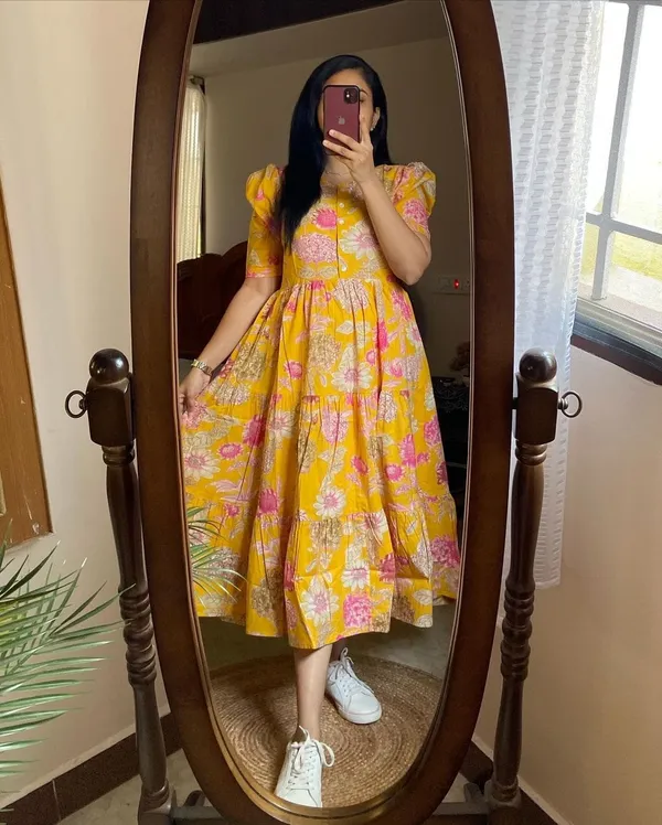 Yellow_Cotton_Kurti_For_Women
