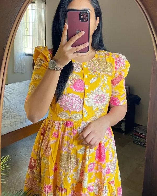 Yellow_Cotton_Kurti_For_Women