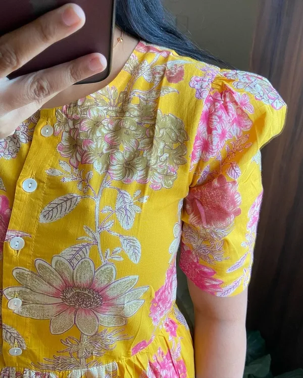 Yellow_Cotton_Kurti_For_Women