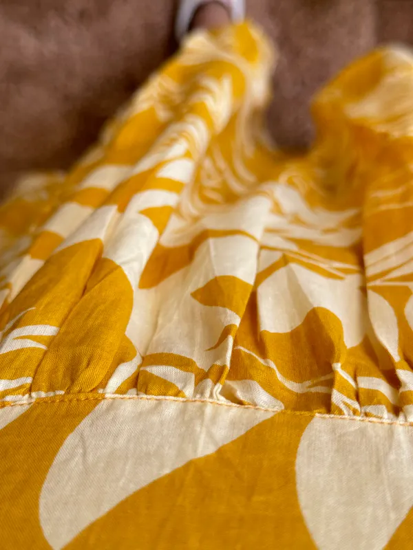 Beautiful_Puff_Sleeves_Yellow_Cotton_Midi_Kurti