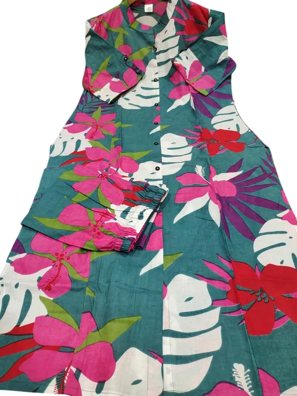 A-Line_Printed_Green_Cotton_Co_ord_Set