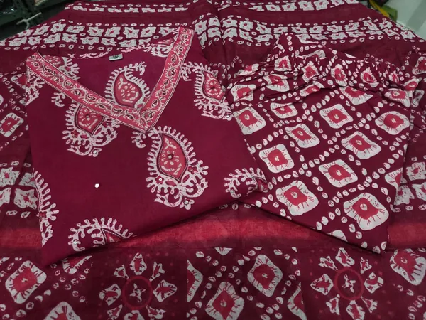 Printed_Wine_Color_Cotton_Suit_Set