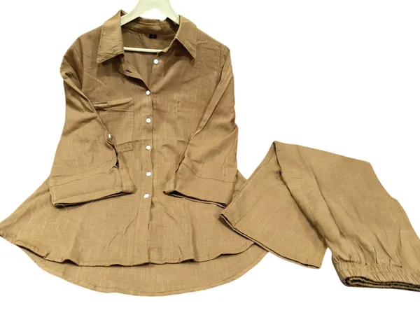 Brown_Cotton_Slub_Co_ord_Set