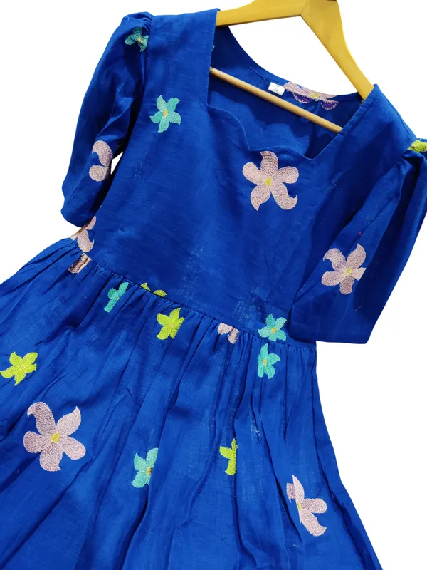 Beautiful_Embroidary_Work_Blue_Cotton_Midi_Kurti