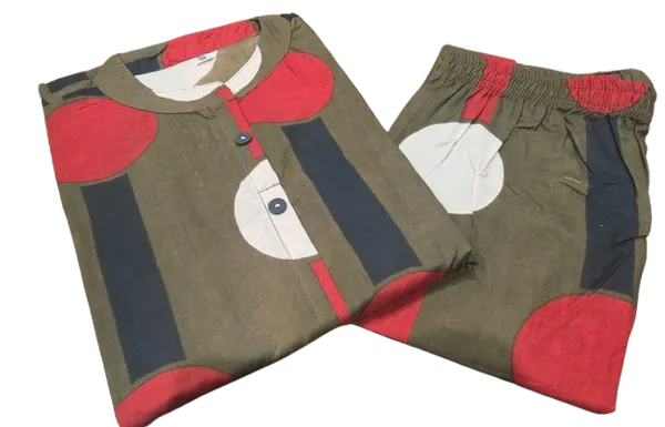A-Line_Printed_Brown_Cotton_Co_erd_Set