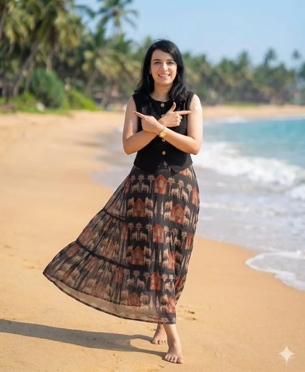 Black_Color_Printed_Cotton_Skirt_Top