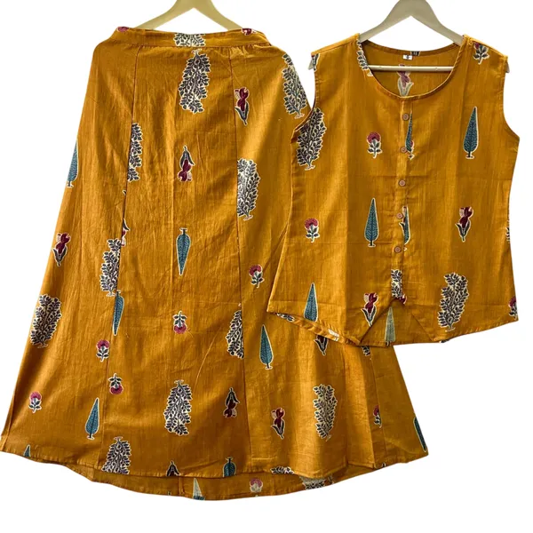Printed_Yellow_Cotton_Skirt_Top