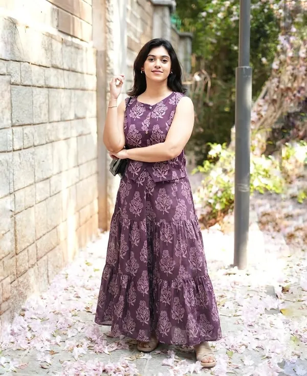 Printed_Wine_Color_Cotton_Skirt_Top