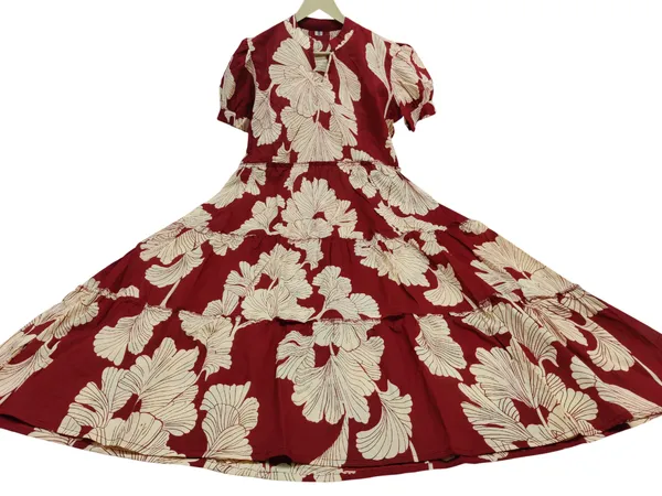 Printed_Maroon_Cotton_Middi_Gown