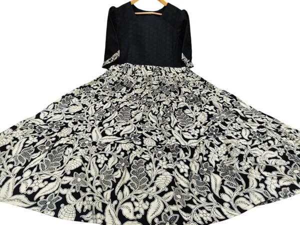 Black_Chikan_shifli_cotton_middi_Gown