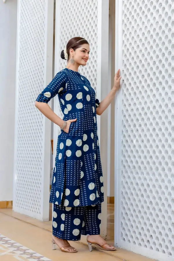 Printed_Blue_Kurti_Plazo_Set