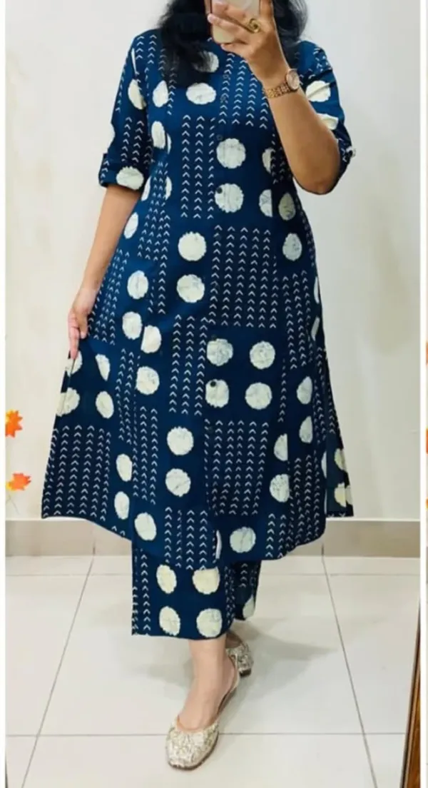 Printed_Blue_Kurti_Plazo_Set