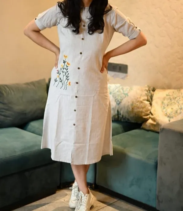Beautiful_Embroidary_Work_Beige_South_Cotton_Midi_Kurti