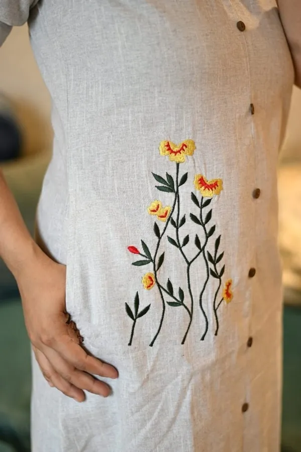 Beautiful_Embroidary_Work_Beige_South_Cotton_Midi_Kurti